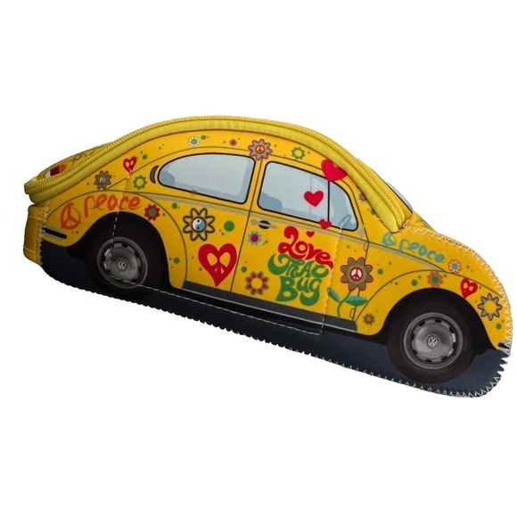 VW Volkswagen Neoprene Beetle Bag 3D Small Universal Flower Power Cosmetic Brisa - Picture 2 of 9